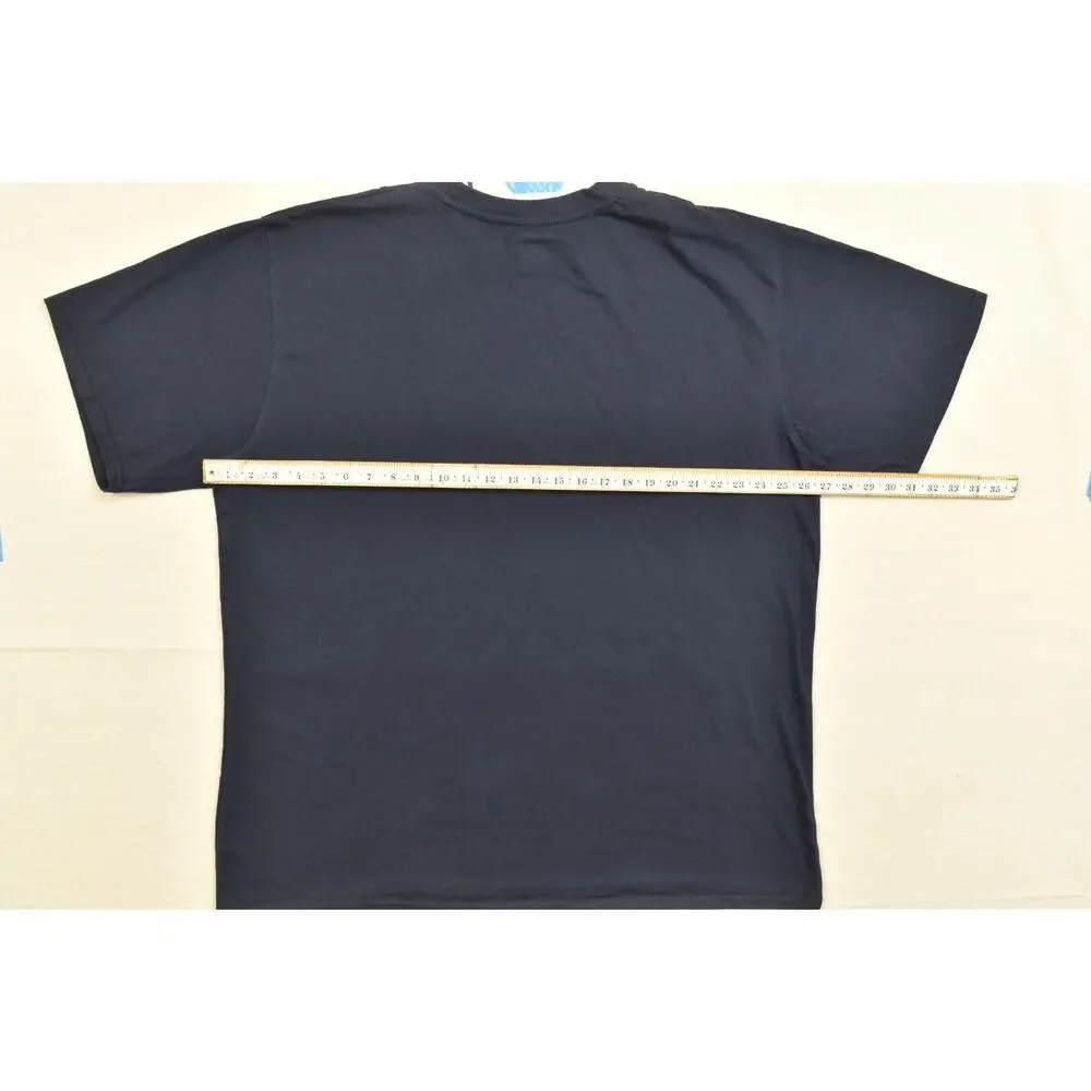Champion Men's 2XL Big & Tall Navy Blue Script Logo Short Sleeve Cotton Tee NEW - Picture 8 of 8